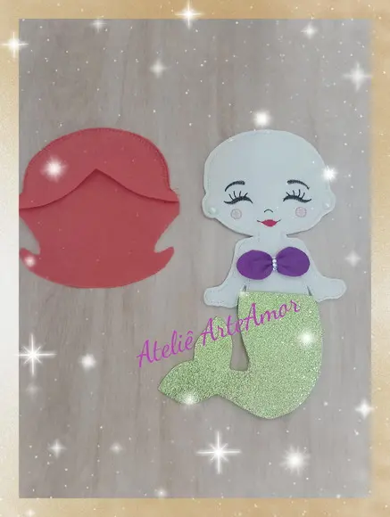 Princesa/boneca em Feltro Careca para Brincar/decorar