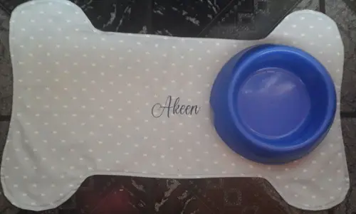 Tapetinho Ossinho/comedouro Para O Seu Pet /personalizado