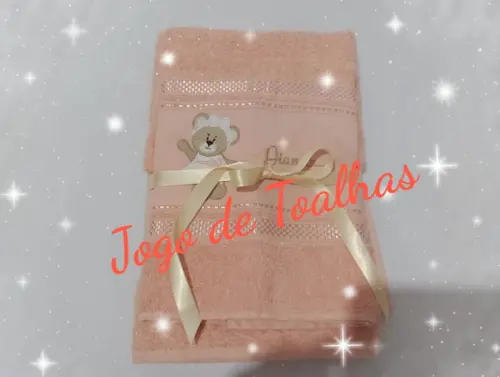 Toalha de Banho e Rosto Ursa - Personalizada