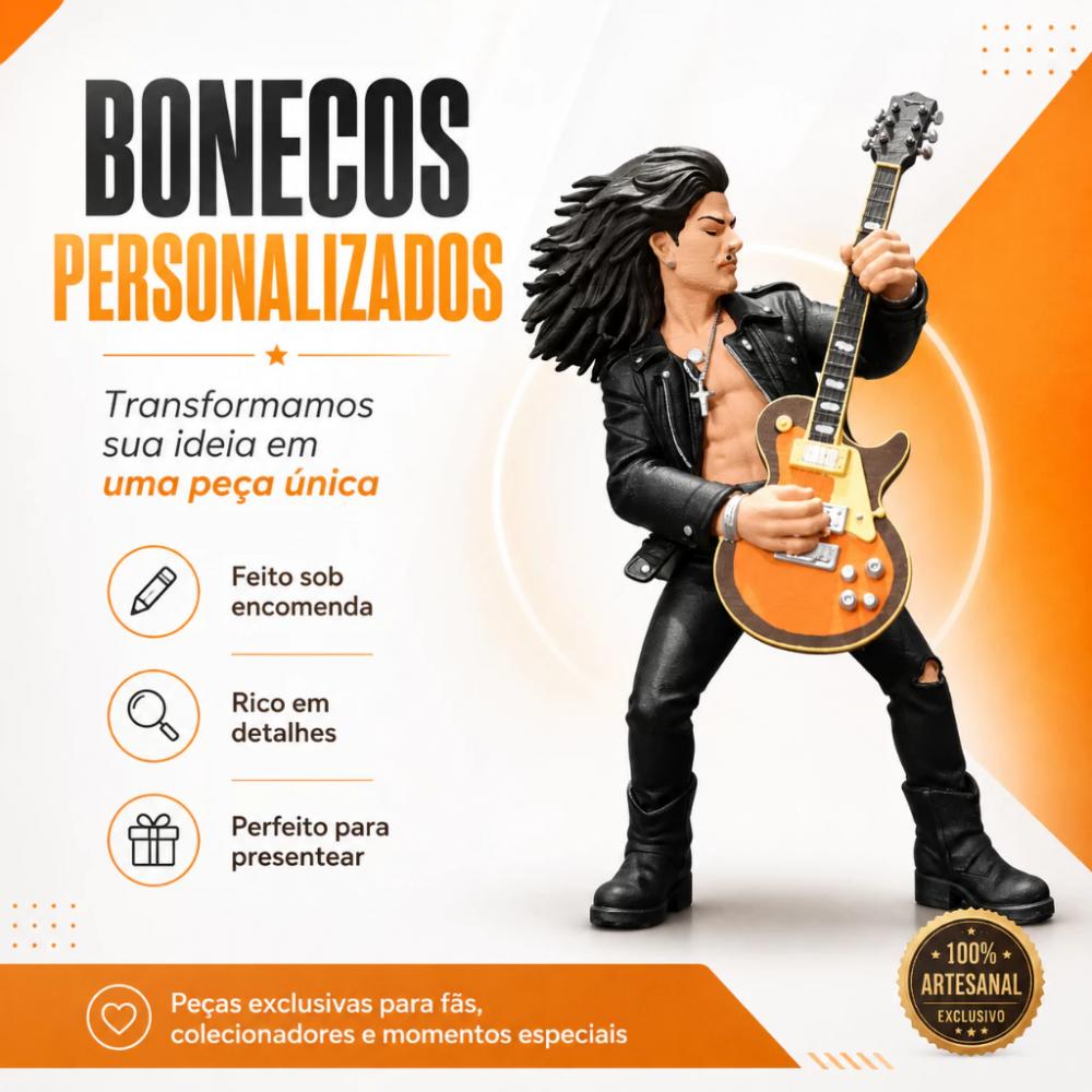 Boneco Personalizado - Faça um boneco com a sua foto - 20 cm - P