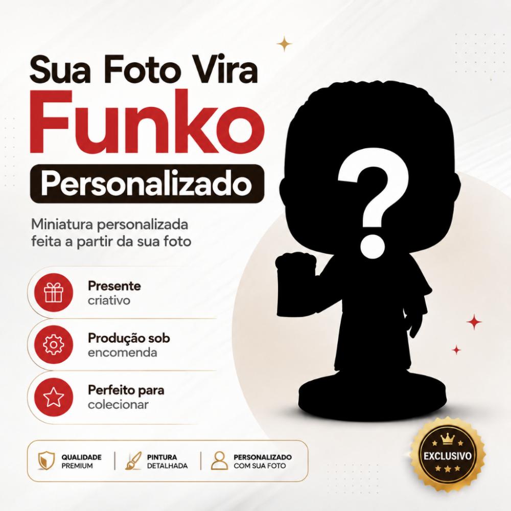 Funko Personalizado Pela Sua Foto – Miniatura Colecionável Sob