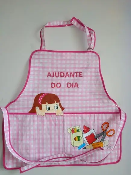 Aventais Ajudantes do Dia - pintados à mão