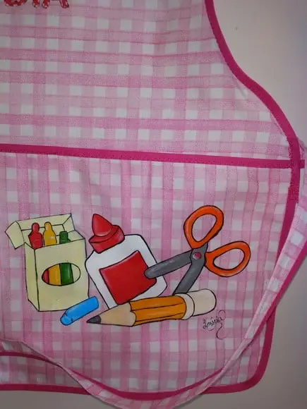 Aventais Ajudantes do Dia - pintados à mão