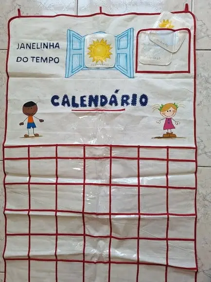 Calendário com Janelinha do Tempo
