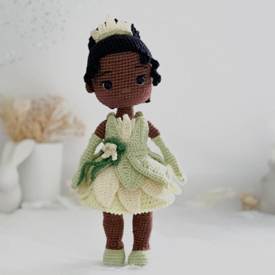 Receita Amigurumi Princesa Tiana