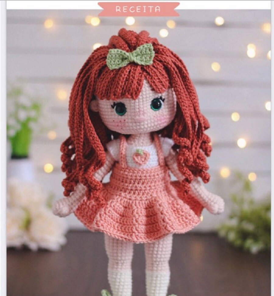 Receita Amigurumi Boneca Dulce