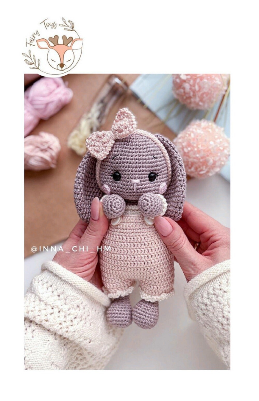 Receita Coelhinha Amigurumi
