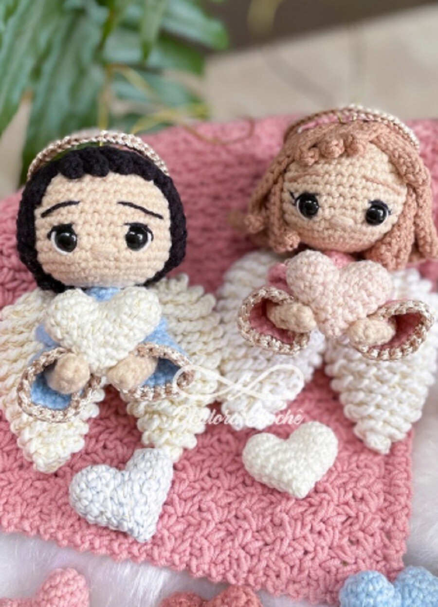 Receita Amigurumi Enfeite para Retrovisor de Carro Anjo da Guarda