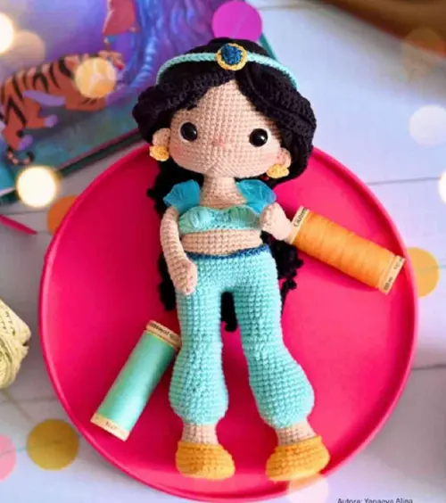 Receita Amigurumi Princesa Jasmine