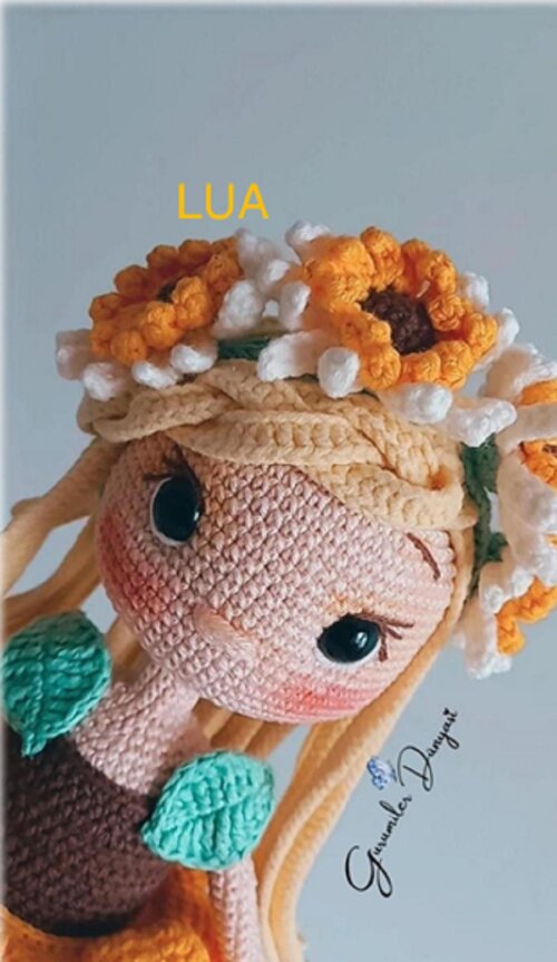 Receita Amigurumi Boneca lua