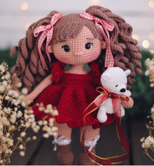 Receita Amigurumi Boneca Angela