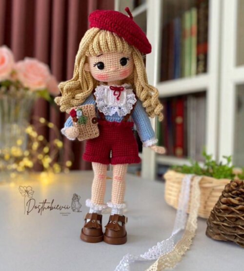 Receita Amigurumi Boneca Francesa