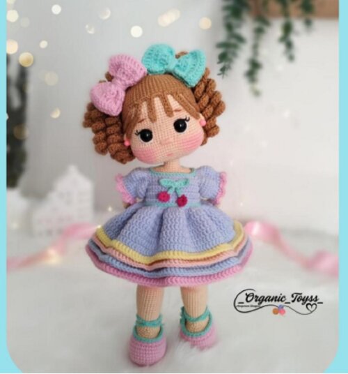 Receita Amigurumi Boneca Cereja
