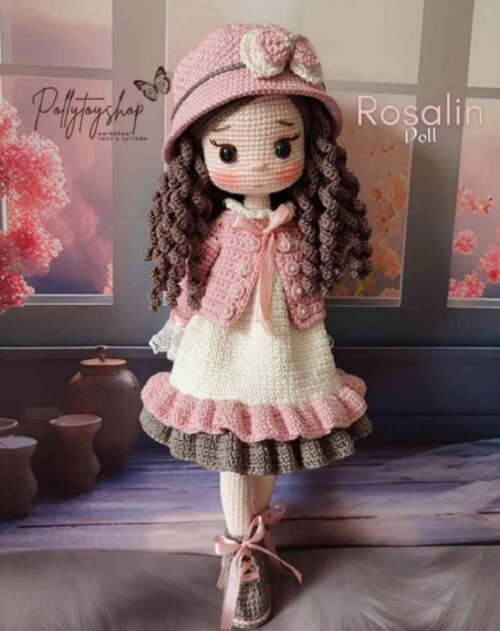 Receita Amigurumi Boneca Rosalina