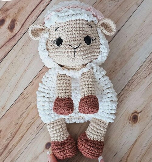 Receita Manta de Apego Ovelinha Amigurumi