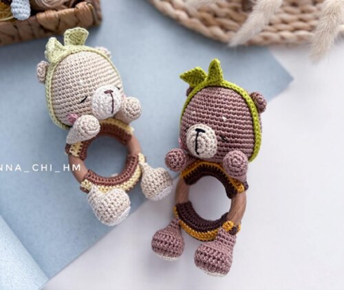 Receita Amigurumi Mordedor Urso Abelhinha