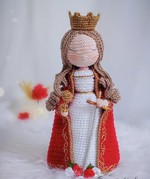 Receita Amigurumi Sta Barbara