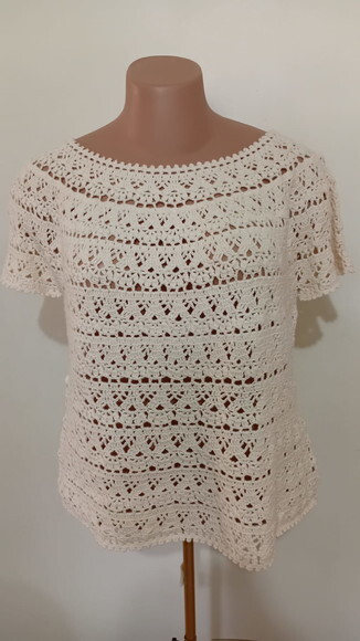 Blusa em Crochê Plus Size Brisa