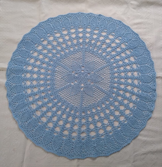Toalha Redonda de Crochê Lavanda - 70cm