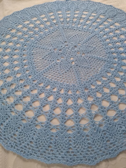 Toalha Redonda de Crochê Lavanda - 70cm