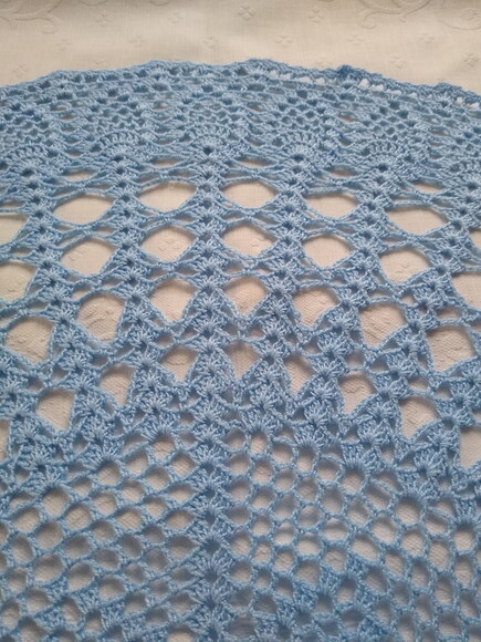 Toalha Redonda de Crochê Lavanda - 70cm