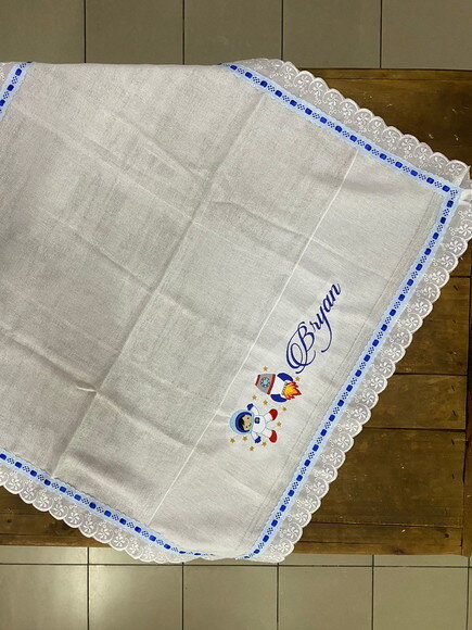 Fralda de Tecido com Bordado Personalizado