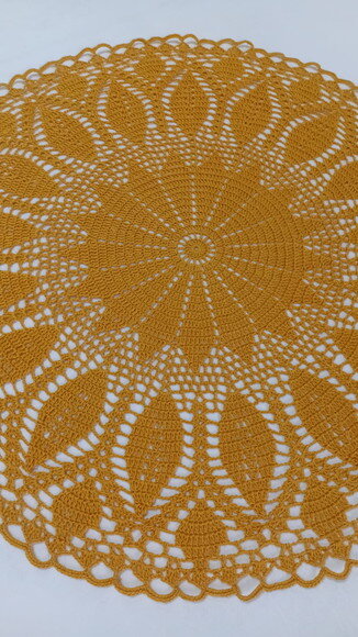 Toalha de Crochê Redonda 54 cm - Ck Artesanato