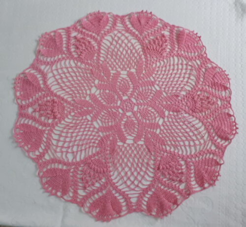 Toalha Redonda de Crochê - 60 cm Diâmetro