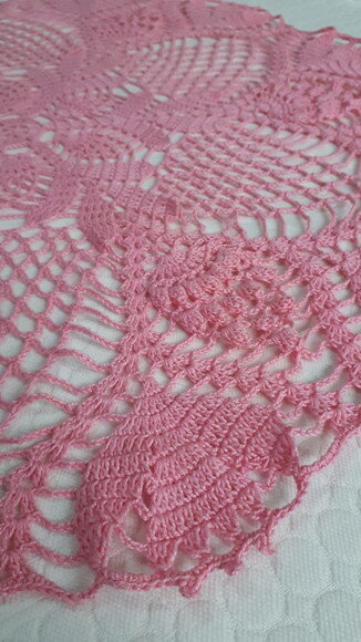 Toalha Redonda de Crochê - 60 cm Diâmetro