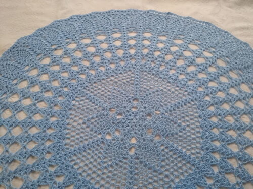 Toalha Redonda de Crochê Lavanda - 70cm