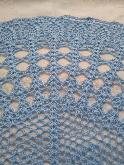 Toalha Redonda de Crochê Lavanda - 70cm