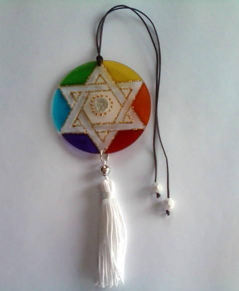 Amuleto Estrela de Davi para Carro 7cm