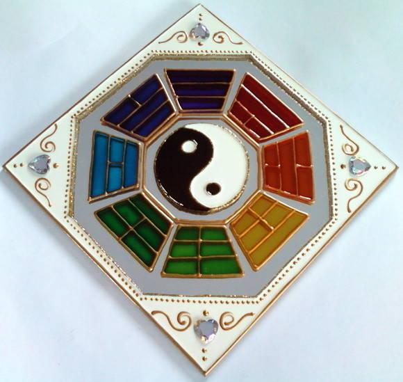 Baguá 7 Cores Yin Yang 15cm