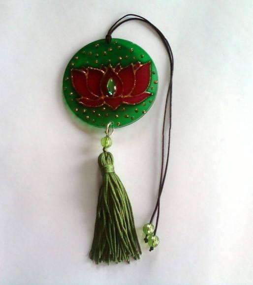 Amuleto para Carro Flor de Lótus 7cm
