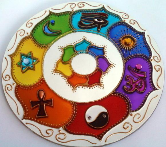 Espelho 7 Amuletos de 50cm