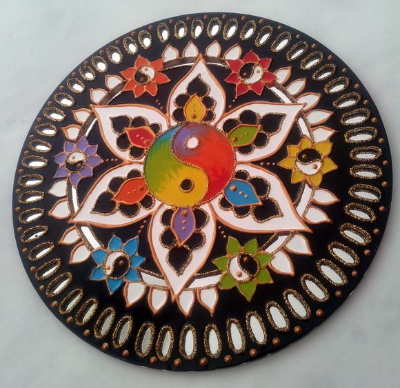 Espelho Decorado Yin Yang 20cm