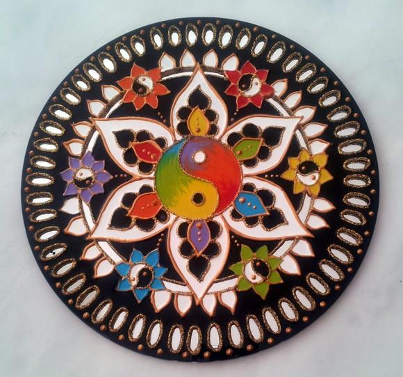 Espelho Decorado Yin Yang 20cm