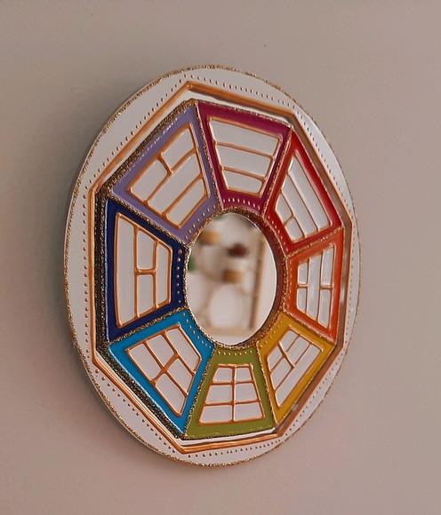 Espelho para Porta Baguá Branco 12cm