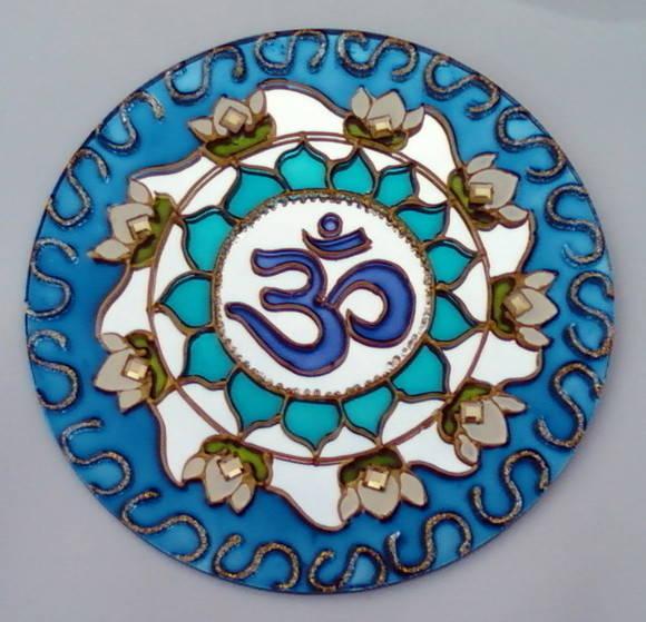 Espelho Om Flor de Lótus 15cm