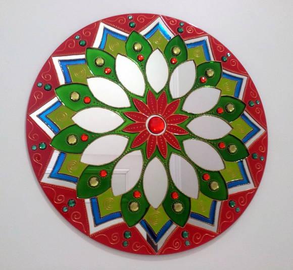 Espelho Vermelho e Verde 50cm