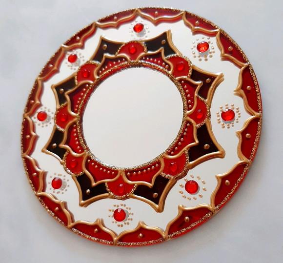 Espelho Vermelho para Porta 12cm