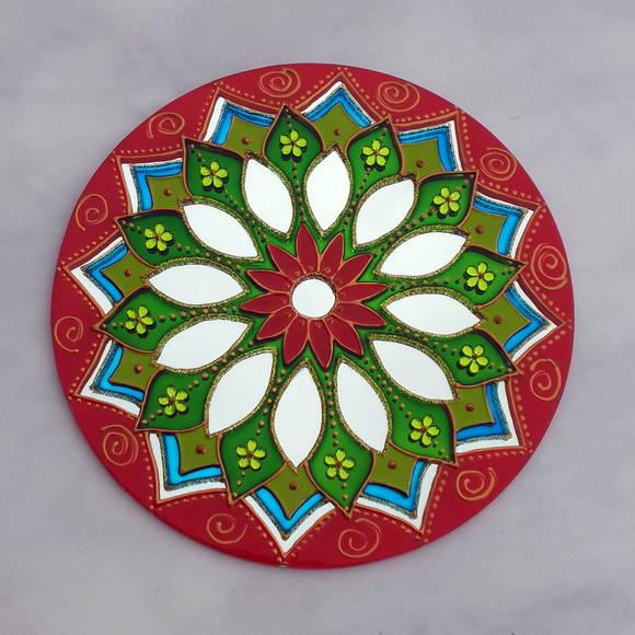 Espelho Vermelho e Verde 20cm
