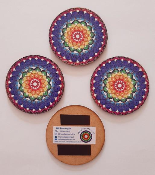 Imã de Geladeira Mandala 7cm Brindes e Lembrancinhas