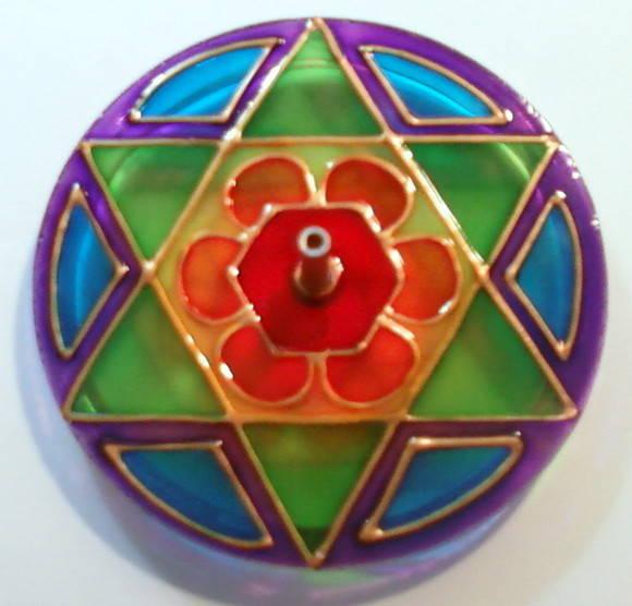 Incensário Estrela de Davi 12cm Vidro