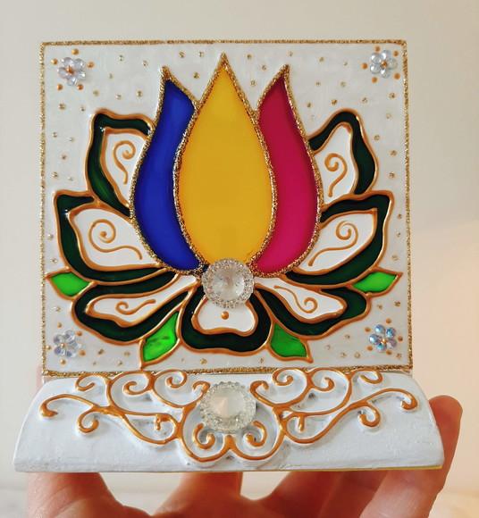 Luminária Vitral Colorida Modelo 1