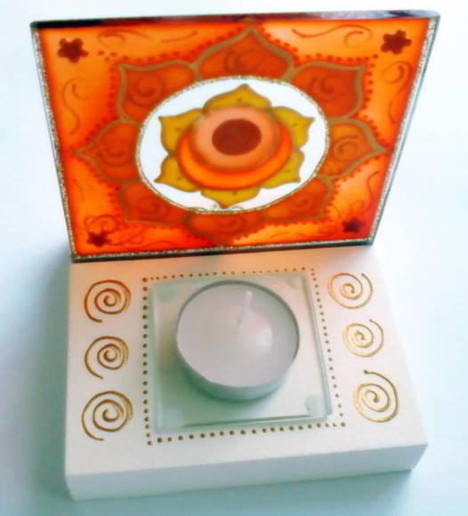 Luminária Vitral Laranja