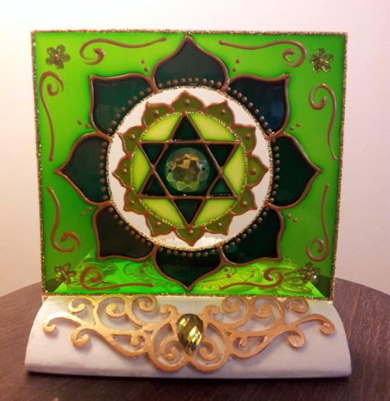 Luminária Vitral Saúde (com Uso de Vela)