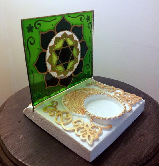 Luminária Vitral Saúde (com Uso de Vela)