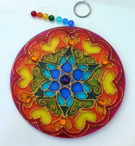 Mandala 7 Cores 15cm Modelo 1