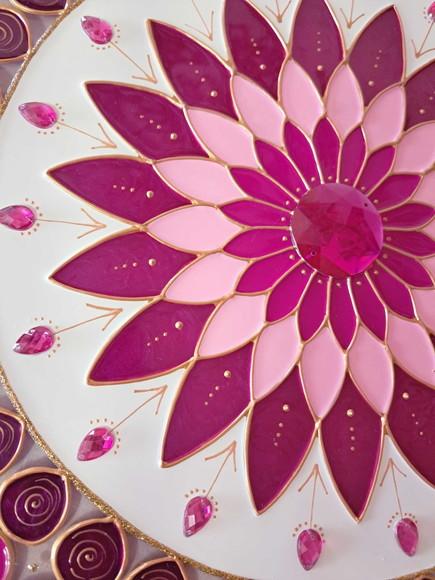 Mandala Amor em Vidro de 40cm
